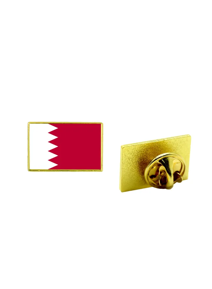Bahrain National Flag Lapel Pins and Brooch Badge to show your patriotism for Bahrain (Square Badge)