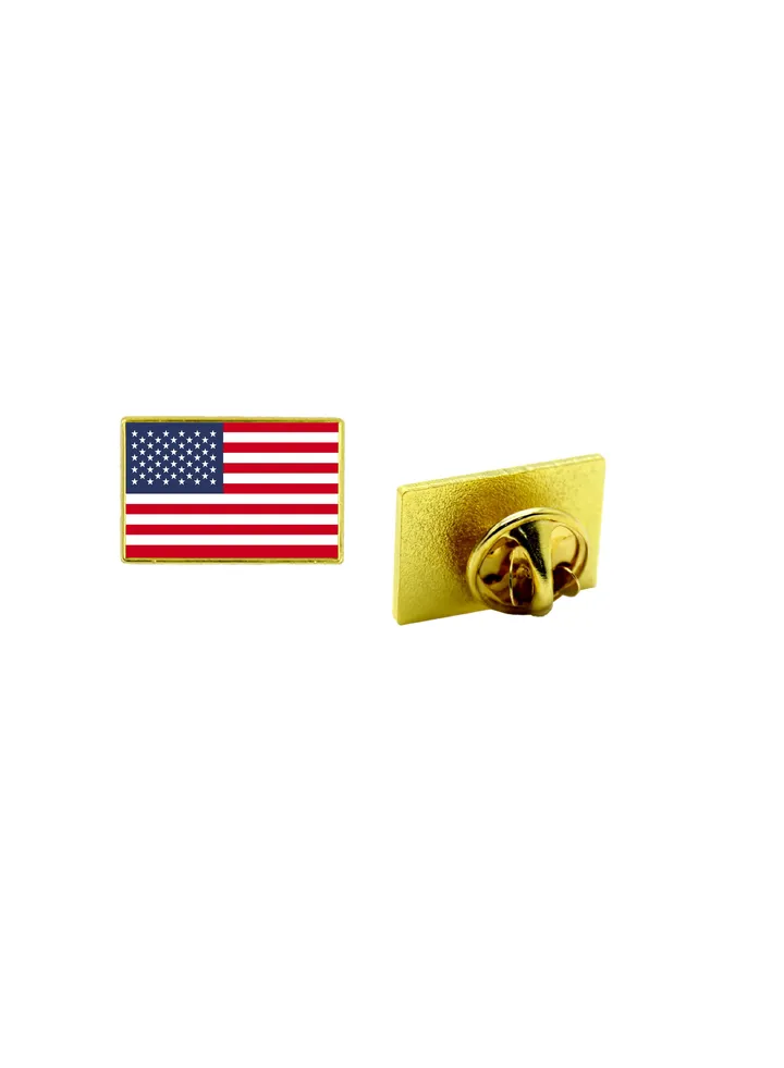 USA National Flag Lapel Pins and Brooch Badge to show your patriotism for USA (Square Badge)