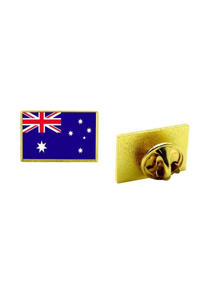 Australia National Flag Lapel Pins and Brooch Badge to show your patriotism for Australia (Square Badge)