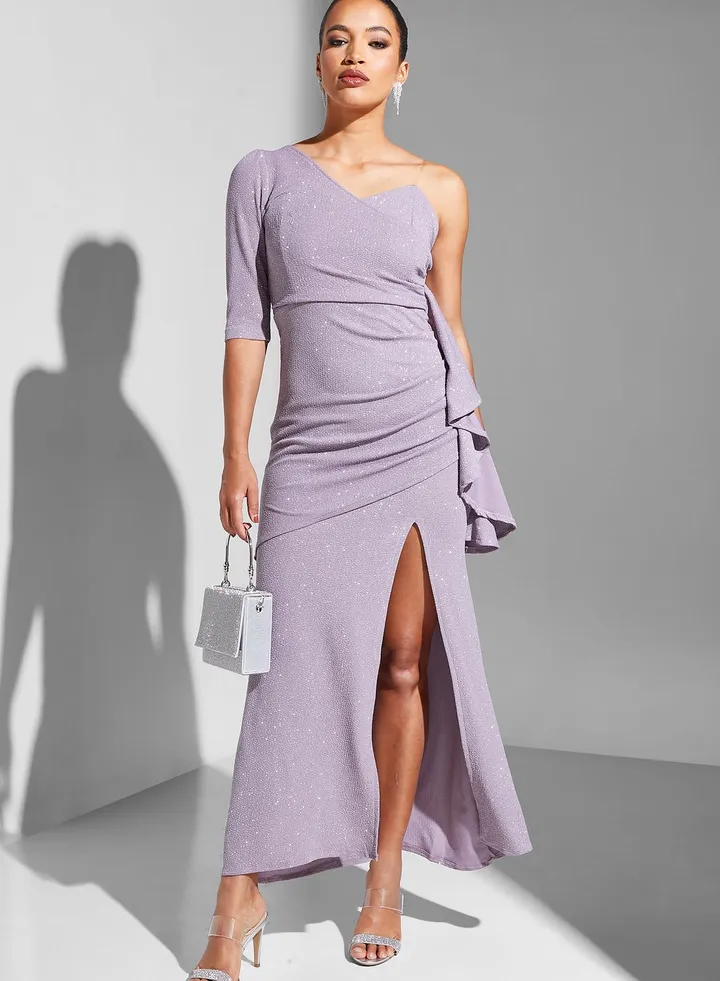 Shimmer One Shoulder Dress