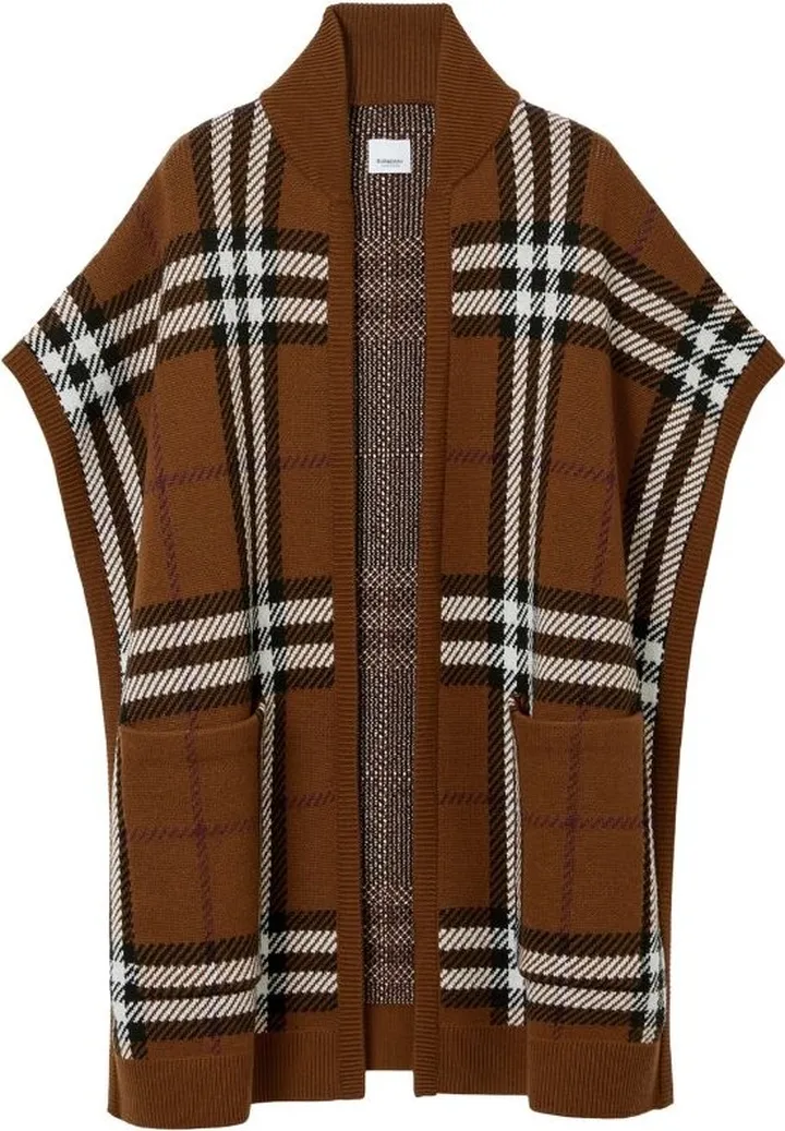 Burberry Wool Check Cape