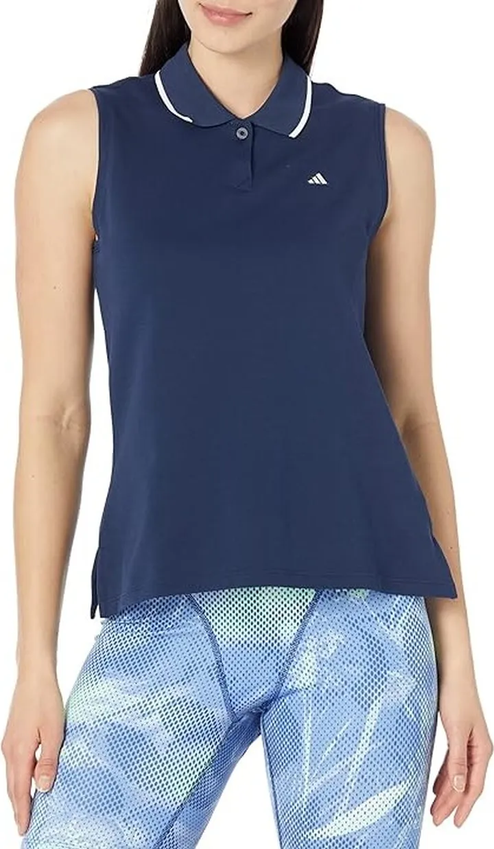 adidas Golf Go-To Pique Polo Shirt (Collegiate Navy) Women's Clothing