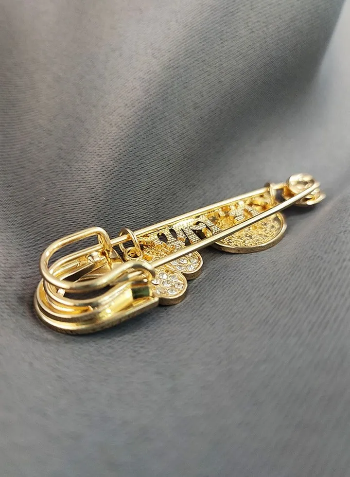 1 PC full of diamonds palm letter brooch personalized senior exquisite pin waist closing jewelry brooch hair