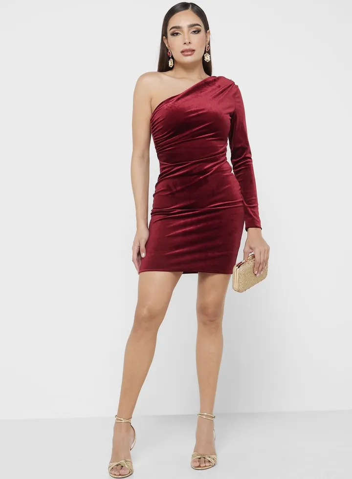 One Shoulder Bodycon Dress