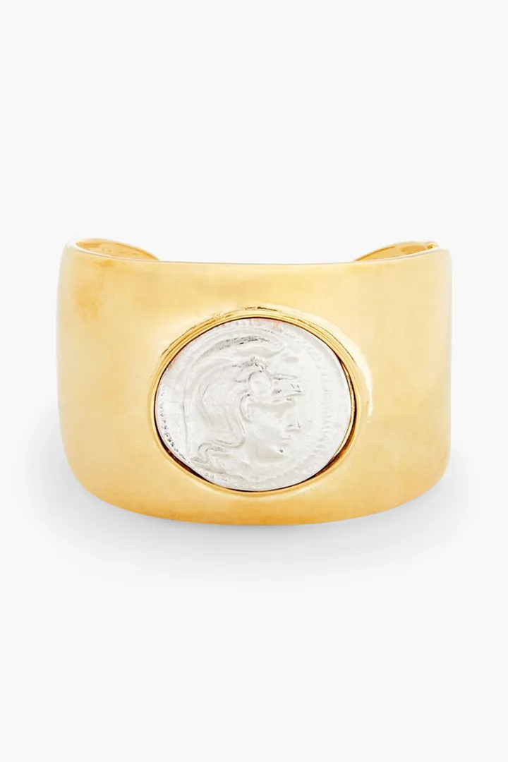 Gold and silver-tone cuff