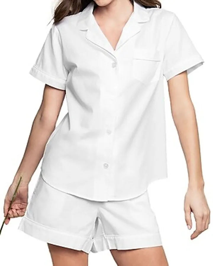 Petite Plume Classic Cotton Pajama Shorts Set