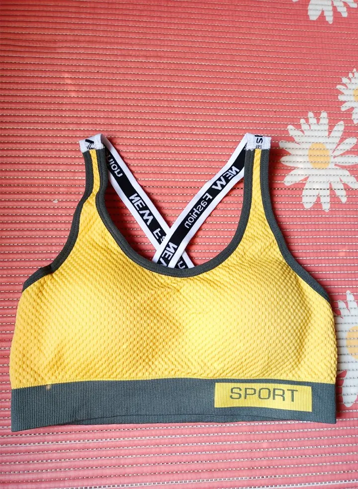 Sports Bra Yoga top bra for gym activities high quality stretchable cotton fabric for flexibility and comfort odorless absorb your sweat without any smell skin friendly premium materiel