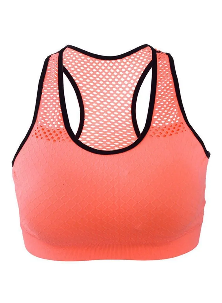 Mesh Quick Dry Sports Bra Black