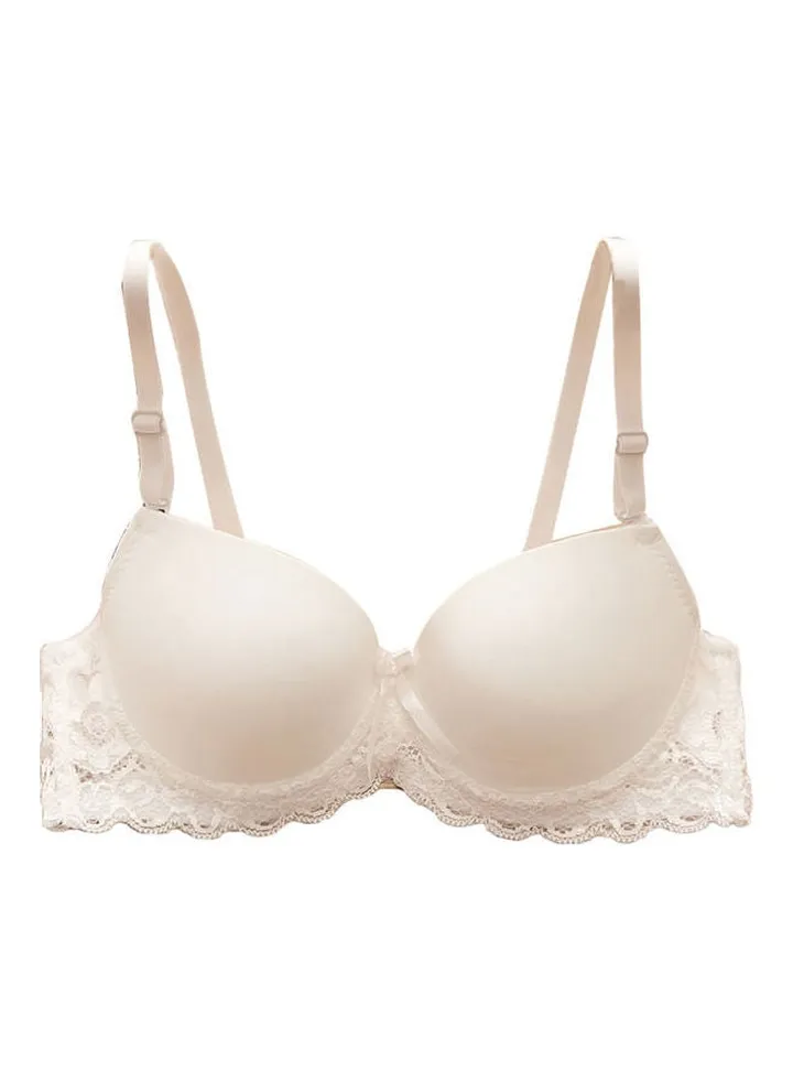 Lace Push Up Underwired Bra White