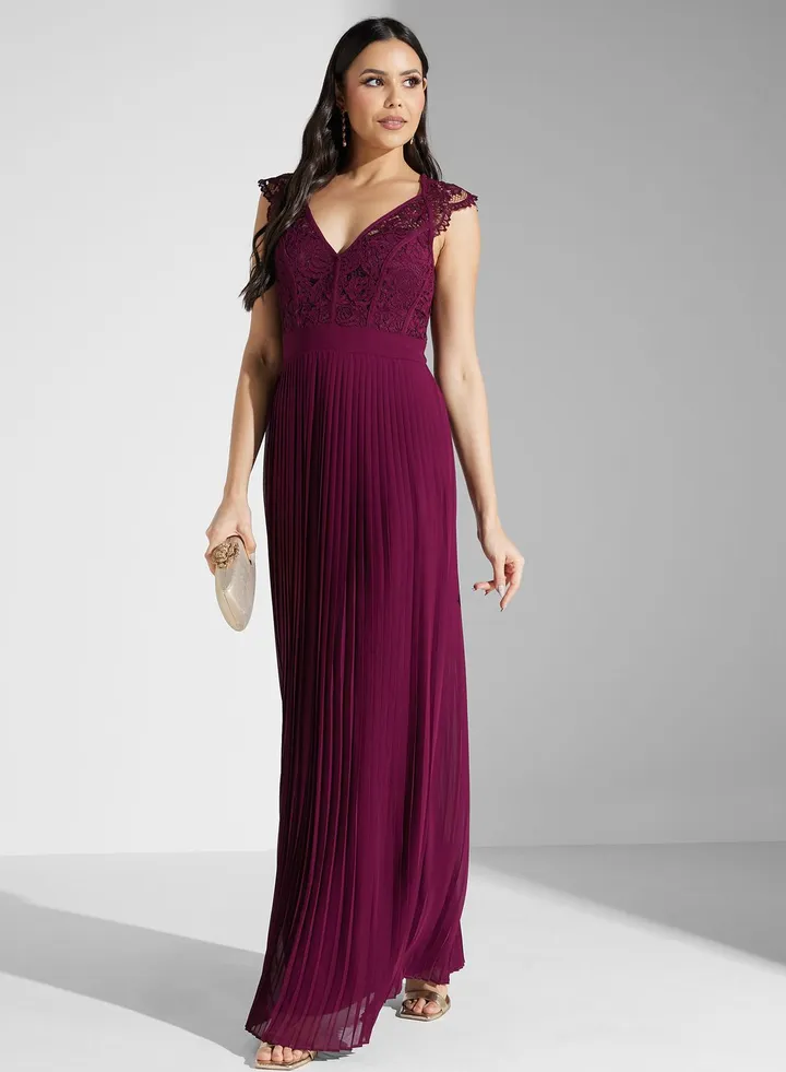 Plisse Mesh Dress