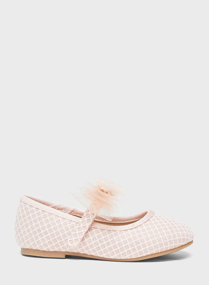 Kids Mesh Bow Ballerinas