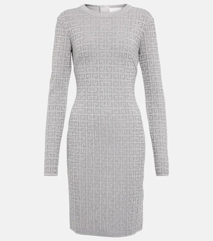 4G jacquard minidress