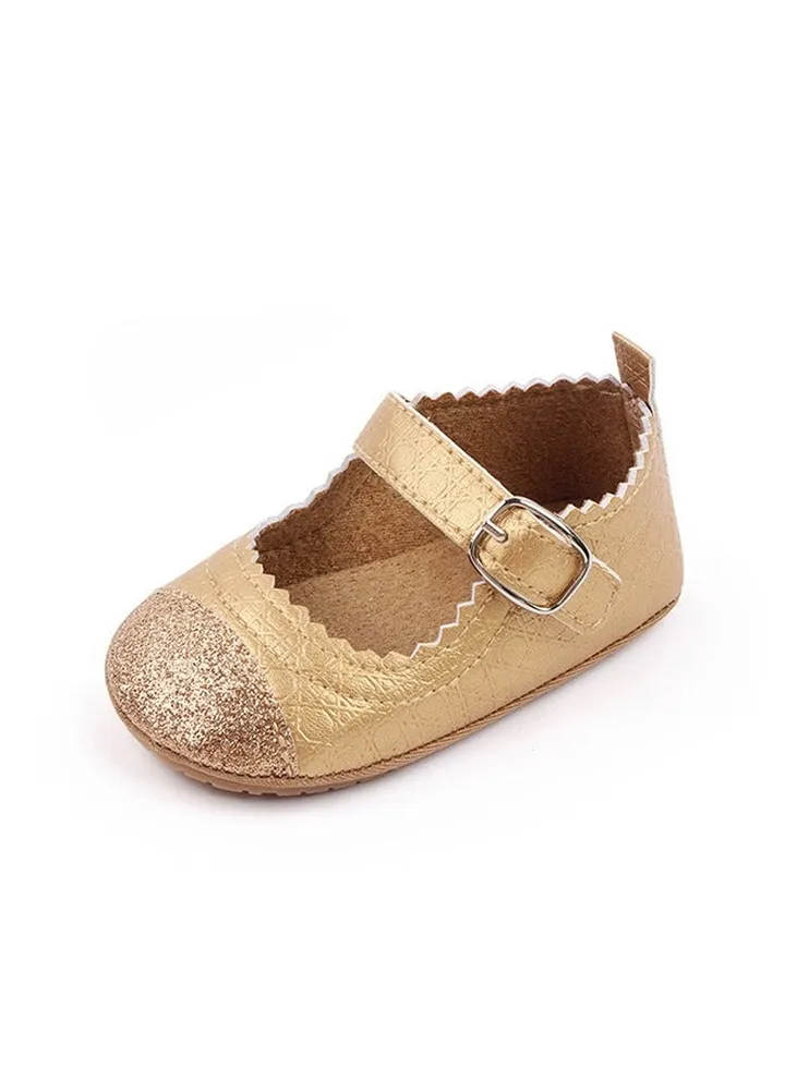 Baby Allover Floral Print Ruffle Velcro Prewalker Shoes