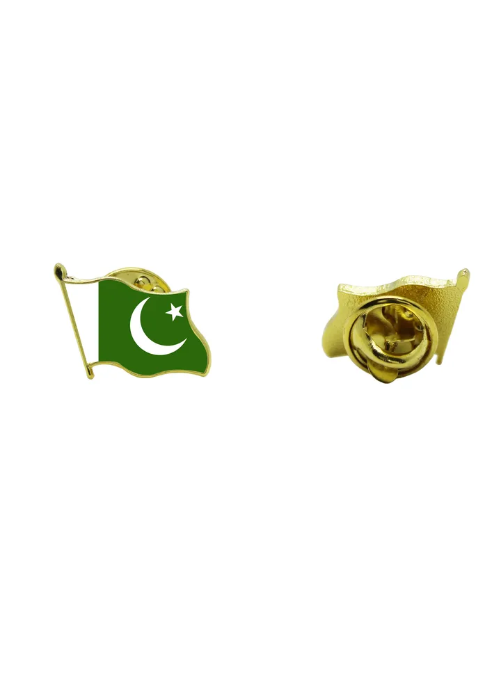 Pakistan National Flag Lapel Pins and Brooch Badge to show your patriotism for Pakistan Flag Badge