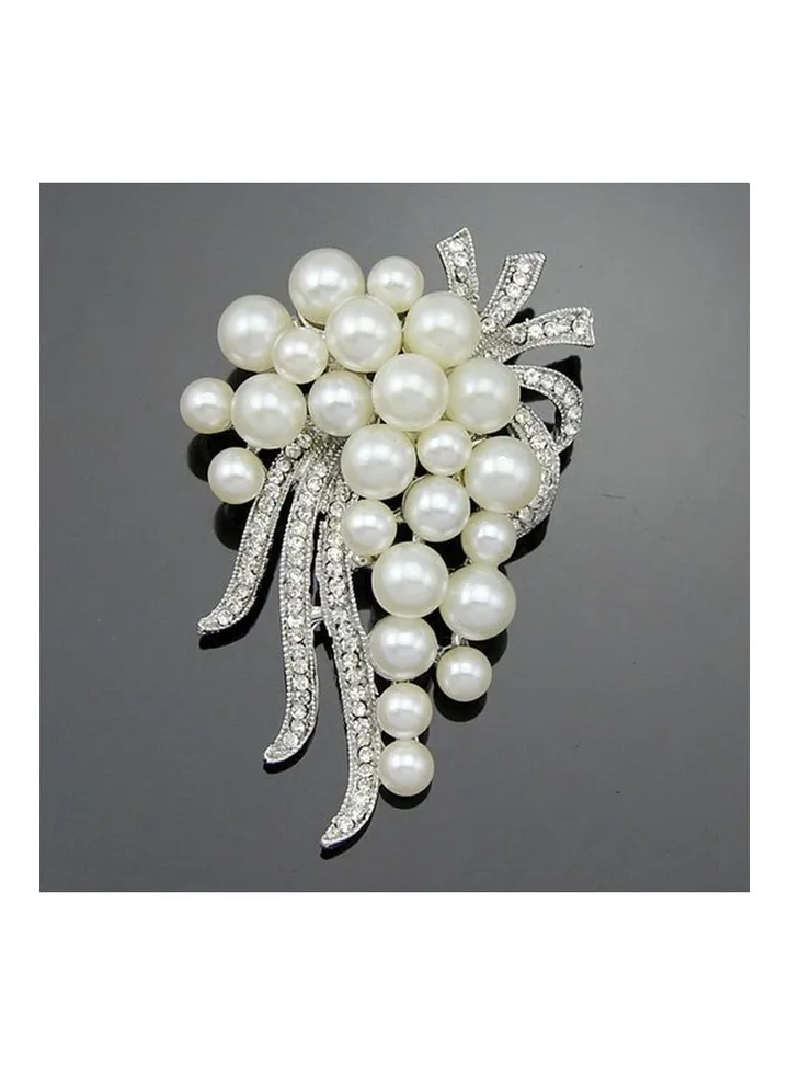 AD010-A Elegant Ladies Women Pearl Brooch Pins
