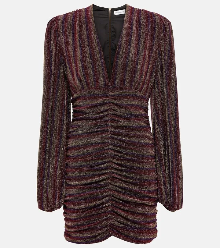 Aisha striped minidress