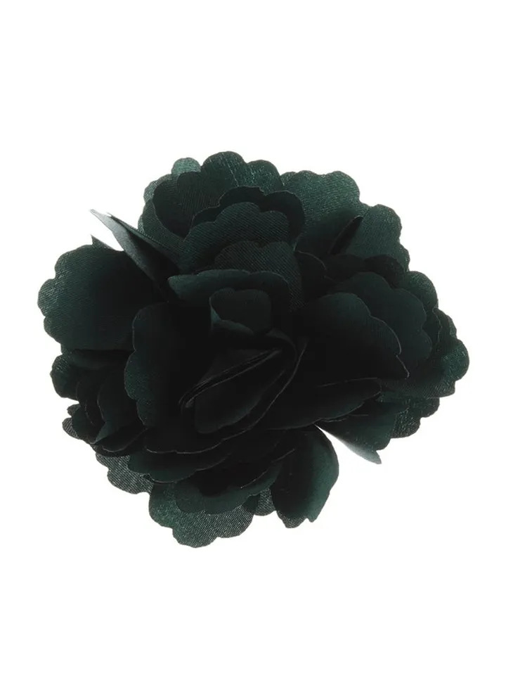 Satin Peony Flower Shape Brooch