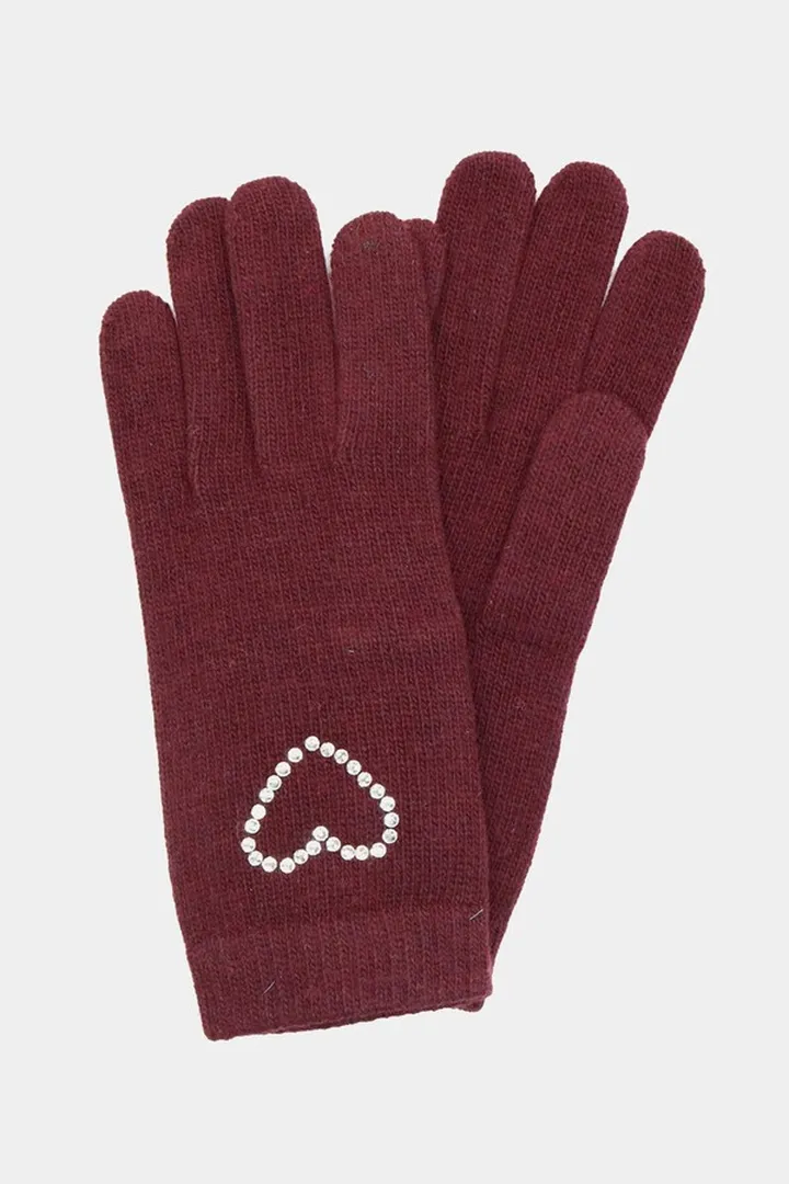 Crystals Heart Gloves