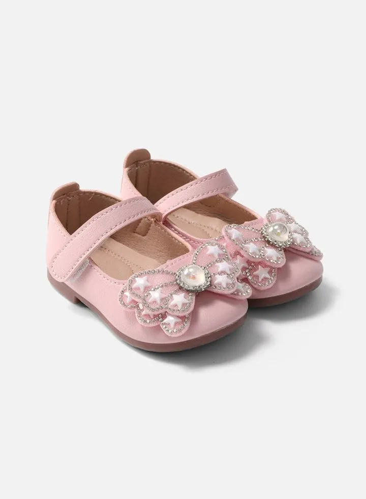 Girls Microfiber Leather Bowknot Soft Sole Round Toe Comfort Flats