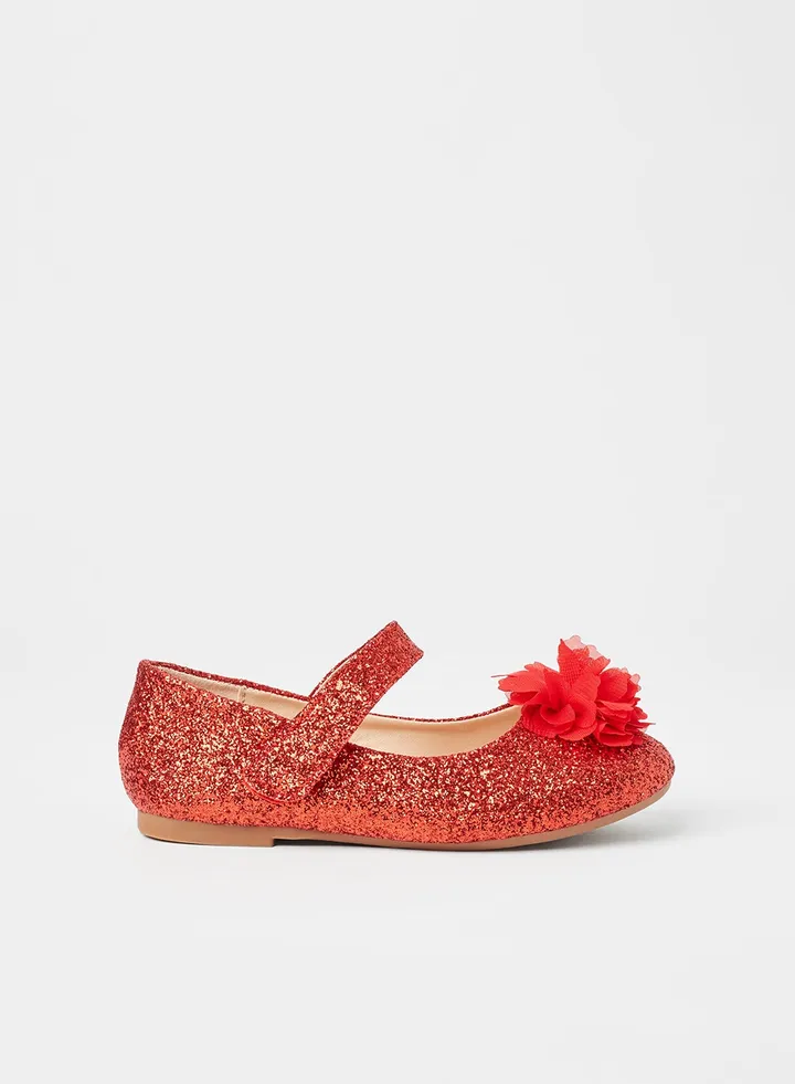 Casual Strap Ballerina Red
