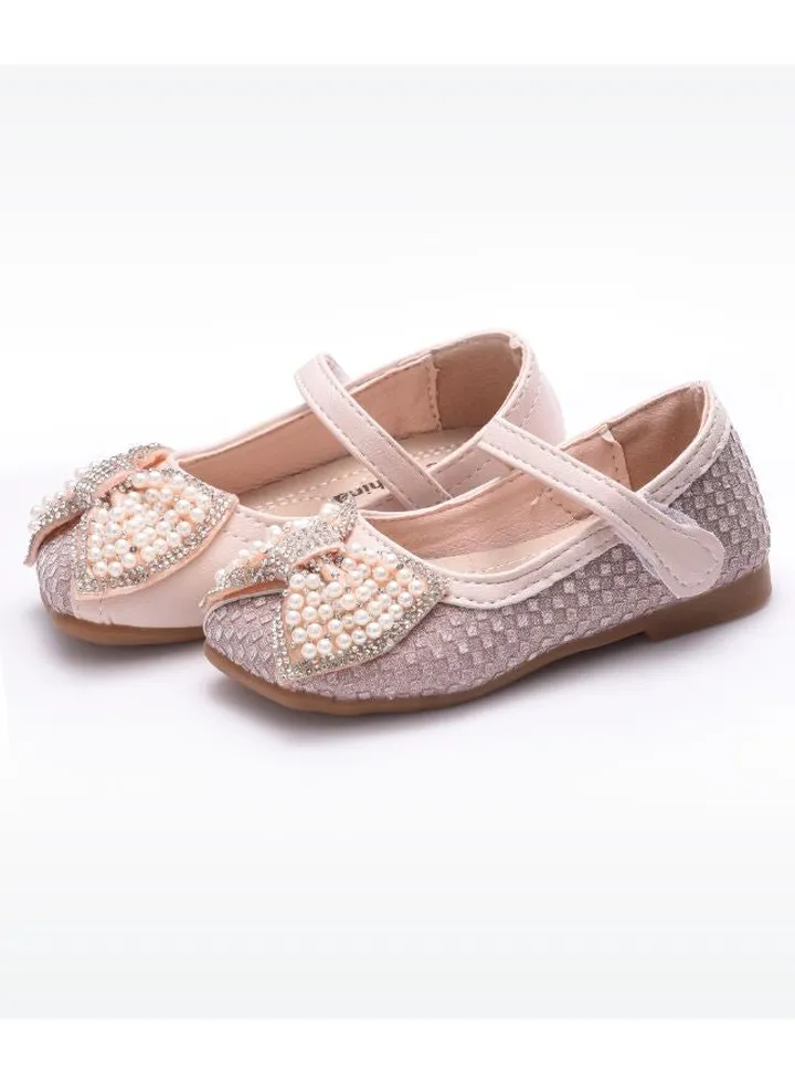 Bow Feature Party Ballerinas Pink