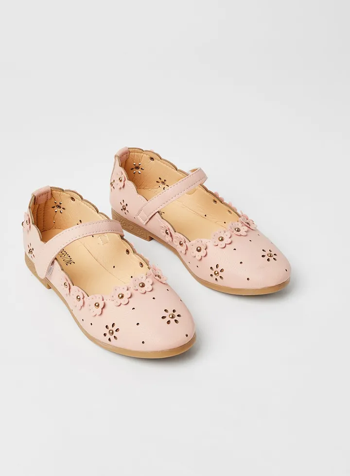 Stylish Strap Detail Ballerina Pink
