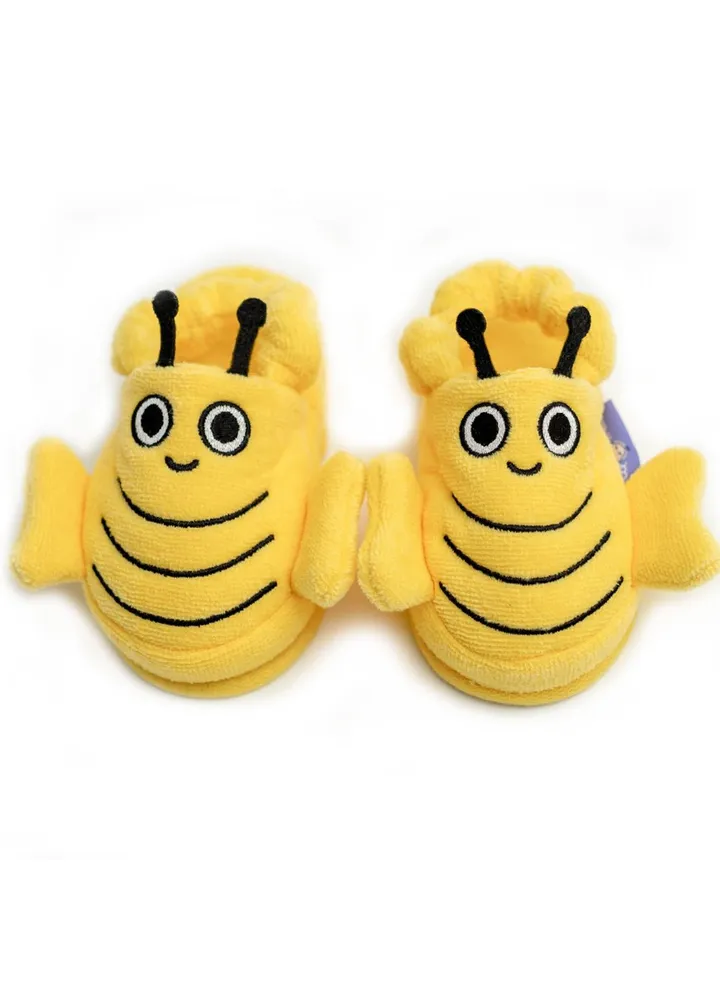 Milk&Moo Buzzy Bee 100% Cotton Toddler Slippers