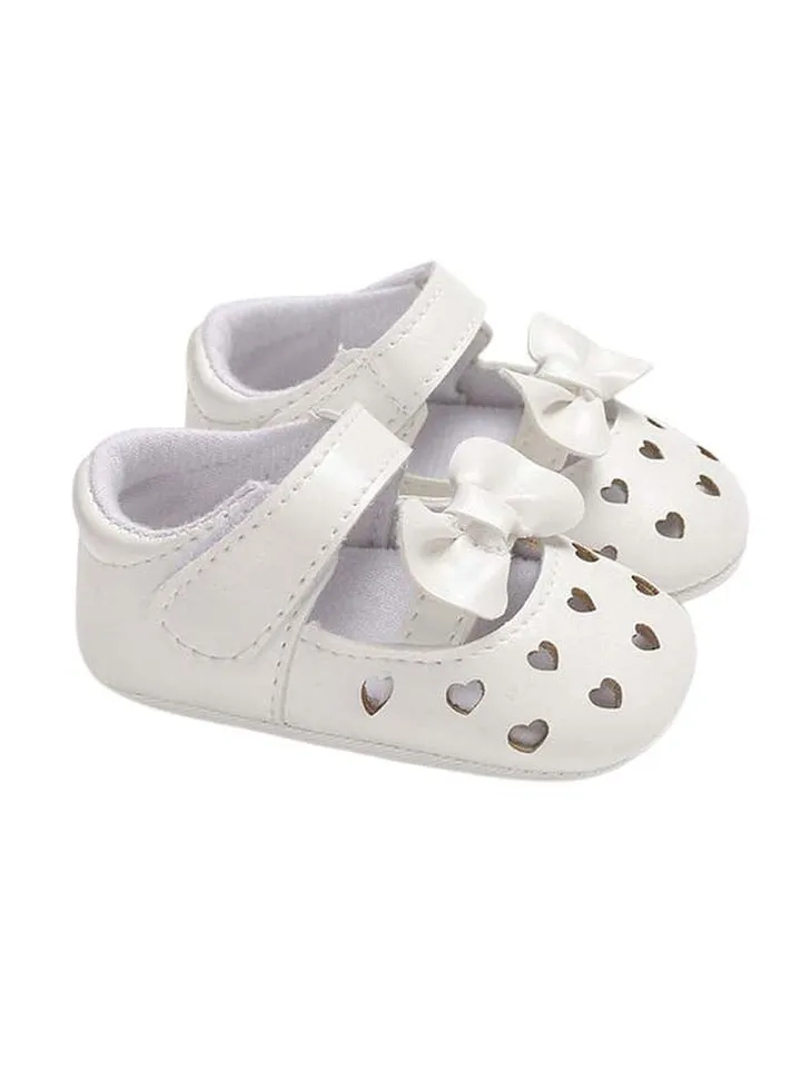 Bowknot Soft Sole Non-Slip Casual Ballerina White