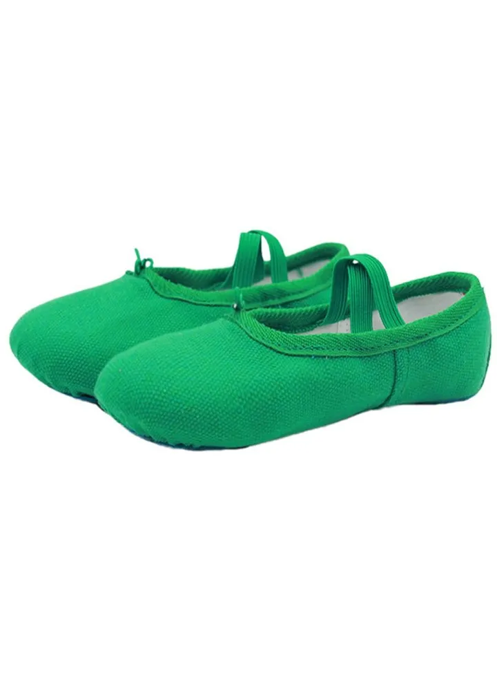 Soft Bottom Dance Shoes Ballet Yoga Shoes Girls Dancing Shoes Green Color