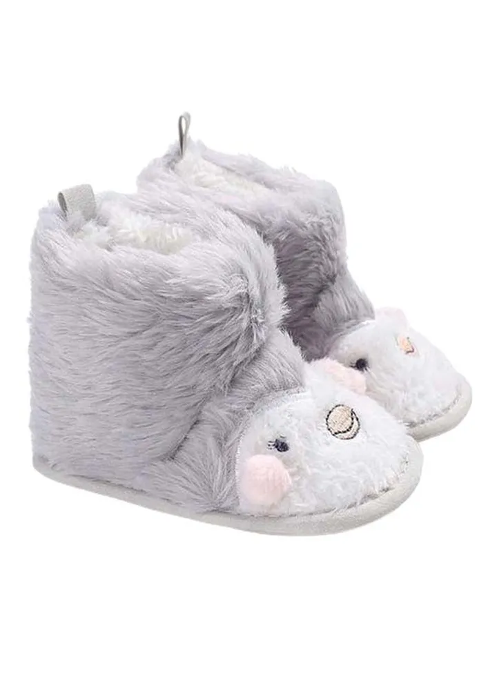 Soft Sole Anti-Slip Warm Winter Snow Boots Grey/White