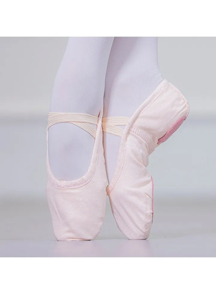 Drawstring Children's Dance Shoes Indoor Soft Sole Ballet Shoes Light Orange