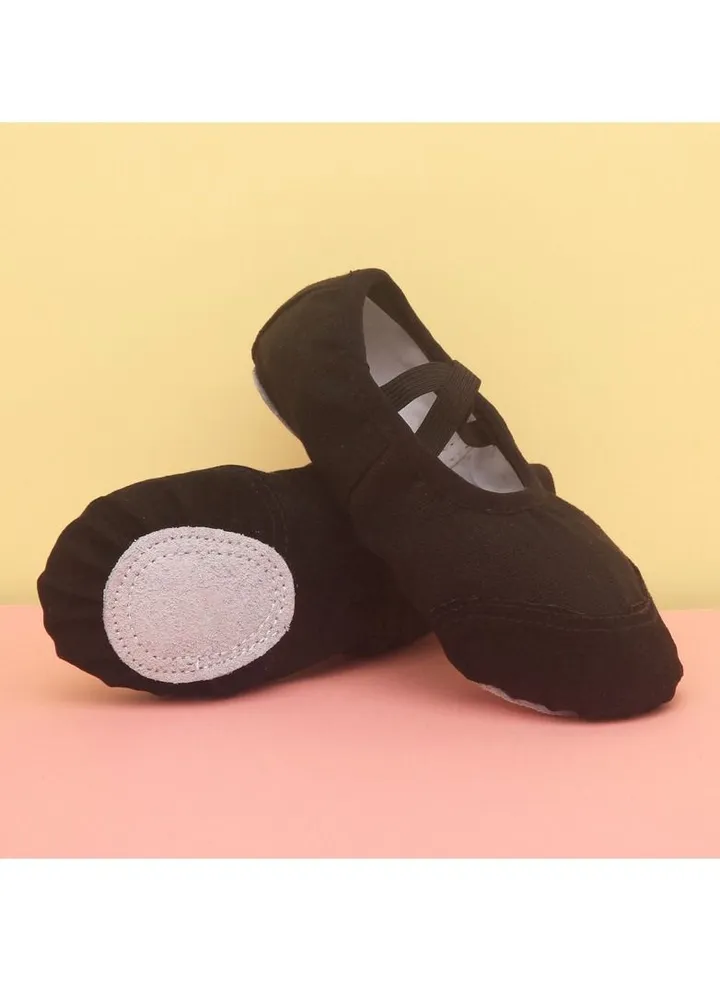 Girls Soft Sole Training Shoes Ballet Dance Shoes Black