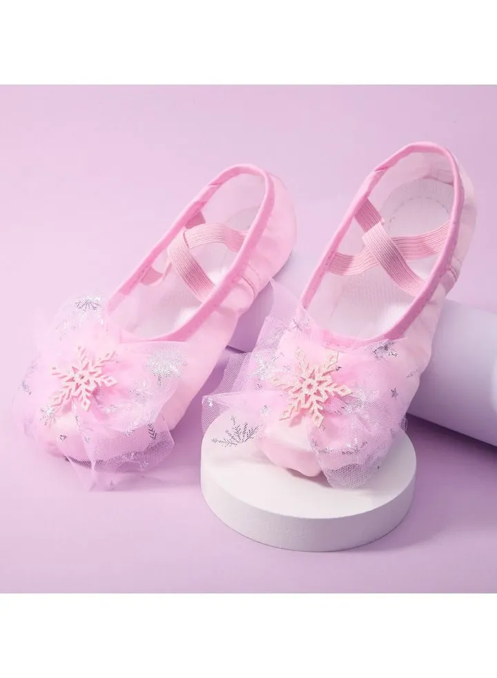 Girls' Cute Princess Dance Shoes Ballet Dance Shoes Ice and Snow Pink