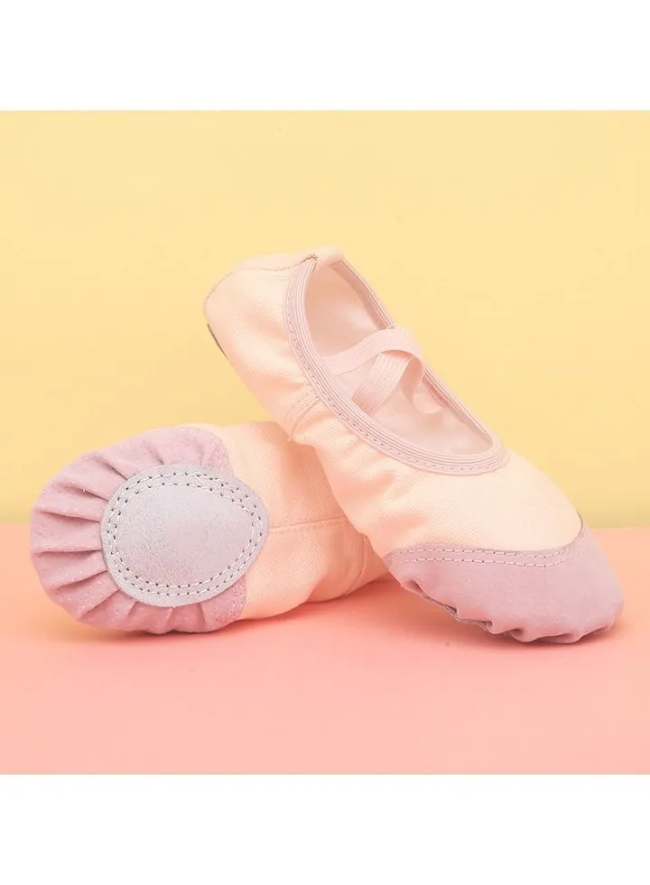 Girls Soft Sole Training Shoes Ballet Dance Shoes Incarnadine