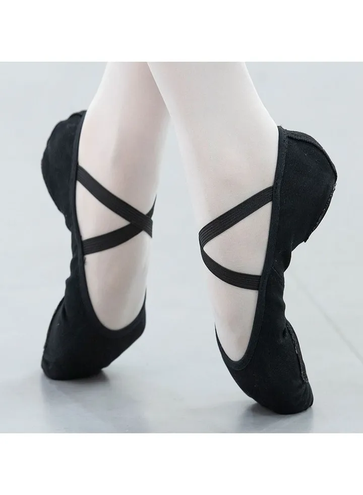 Girls' Fully Elastic Cloth Dance Shoes Ballet Dance Shoes Black
