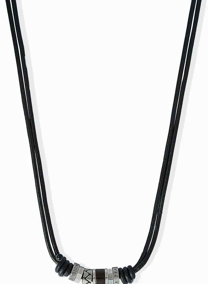 Metal Detail Bead Necklace