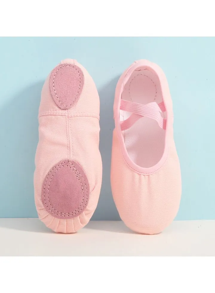 Lace-up Free Children's Dance Shoes Indoor Soft Sole Ballet Shoes Light Pink