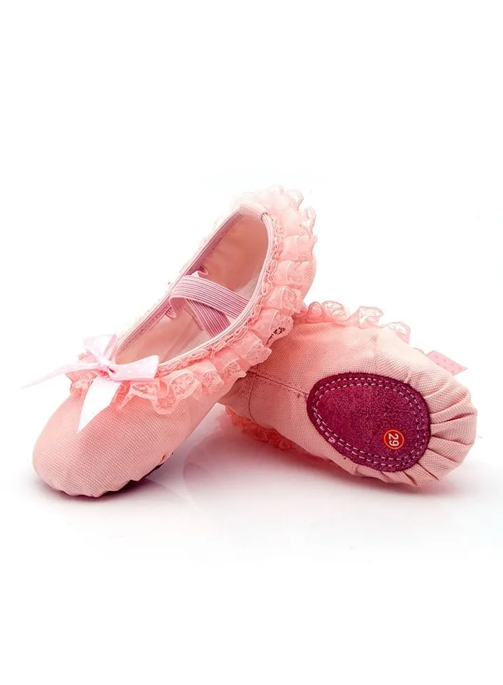 Girls' lace ballet shoes Lace Style Incarnadine