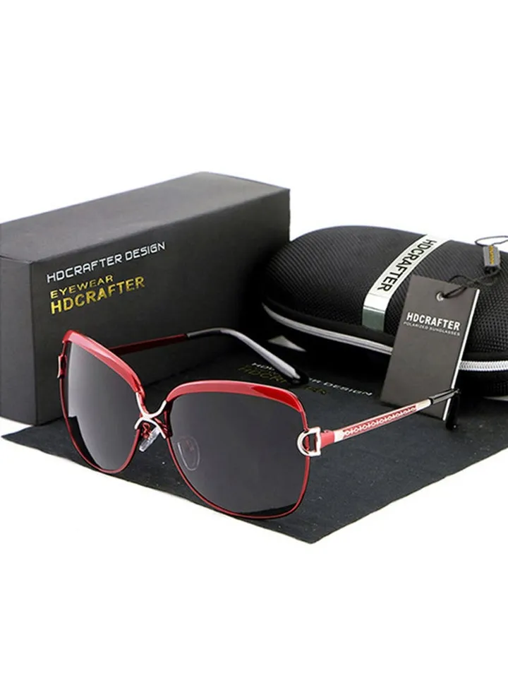 Women's Full Rim Polarized Oversized Frame Sunglasses - Lens Size: 61 mm
