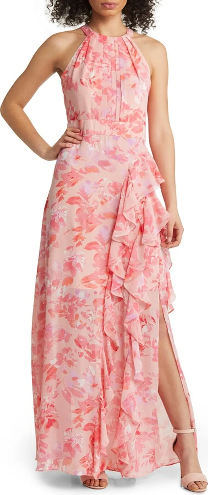 Floral Chiffon Gown