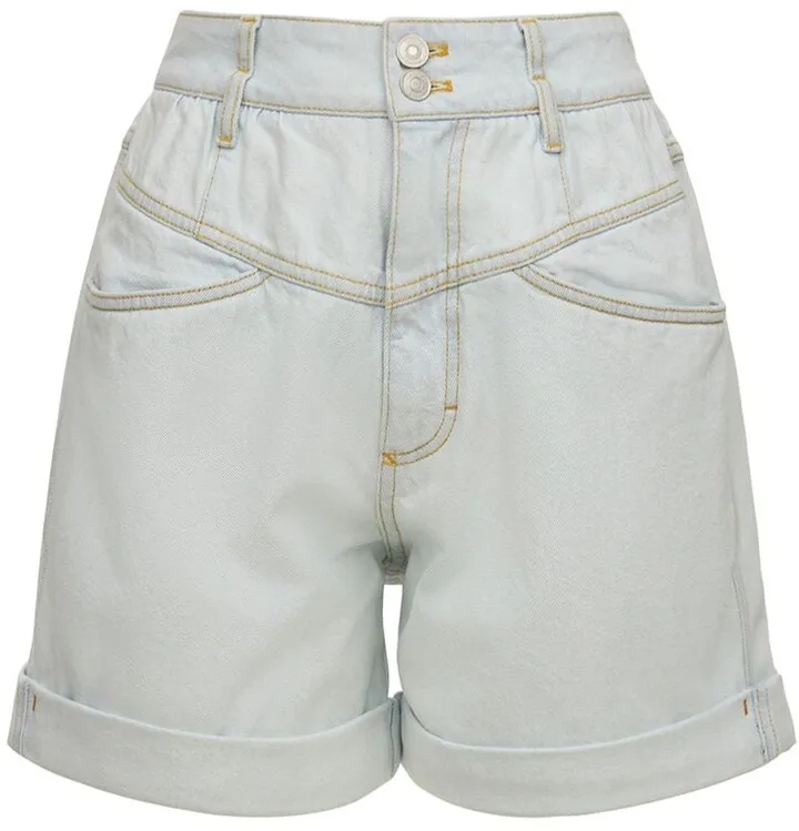 Cotton denim shorts
