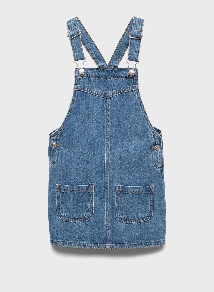 Kids Denim Dungarees