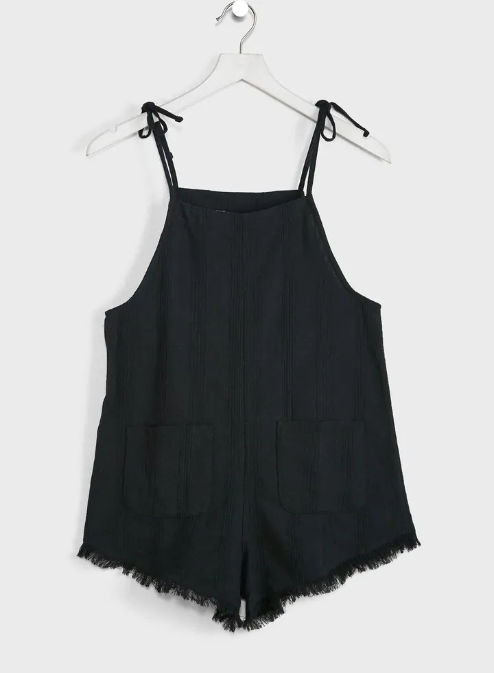 Kids Frayed Hem Playsuit