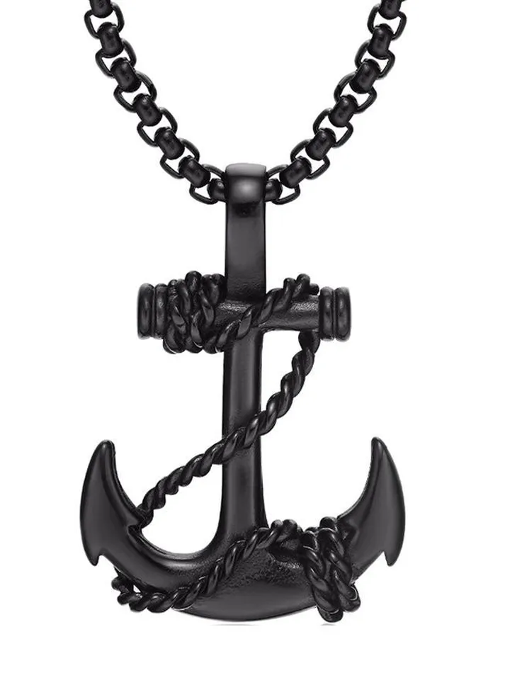 Stainless Steel Anchor Pendant Necklace