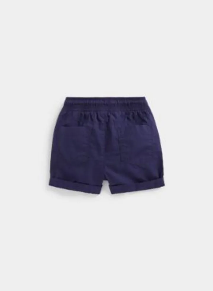 Navy Poplin Shorts