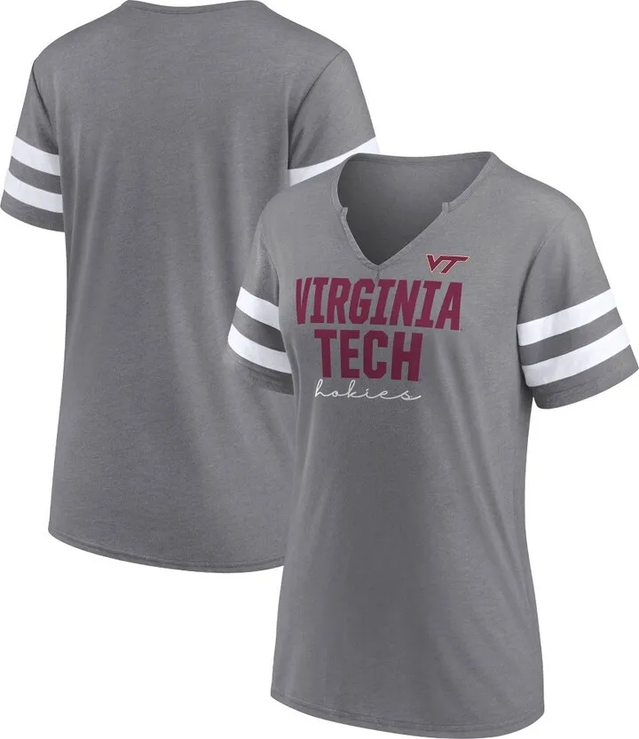 NCAA Virginia Tech Hokies Women's Short Sleeve V-Neck Notch T-Shirt - M