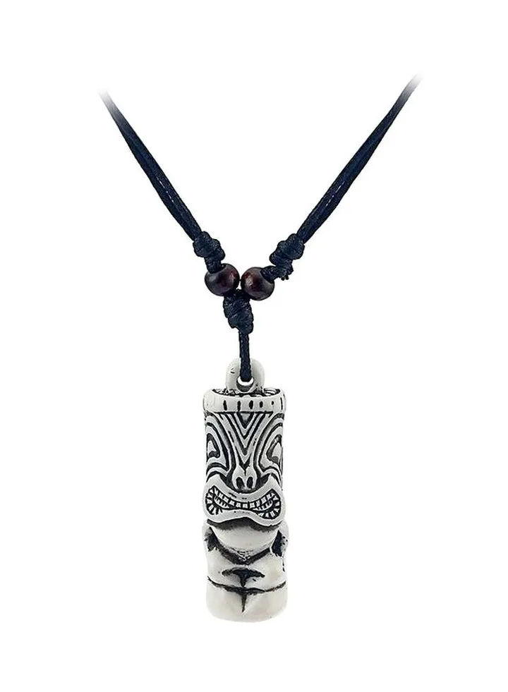 Tiki Man Resin Pendant Necklace
