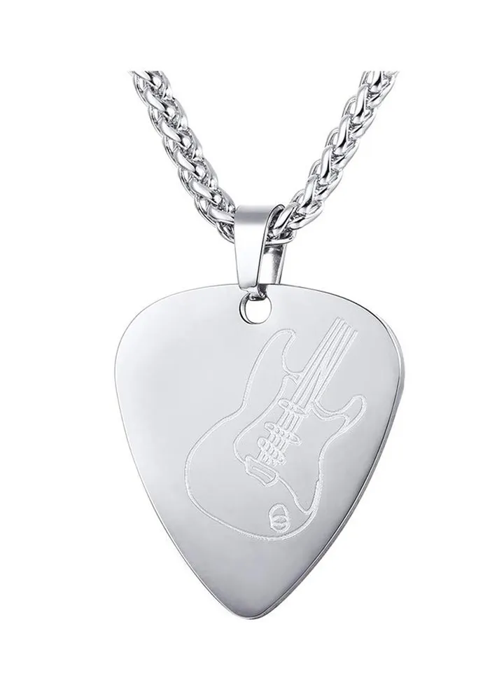 Guitar Pick Necklace With Adjustable Chain