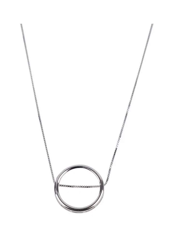 S925 Sterling Silver Crystal Studded Pendant Necklace