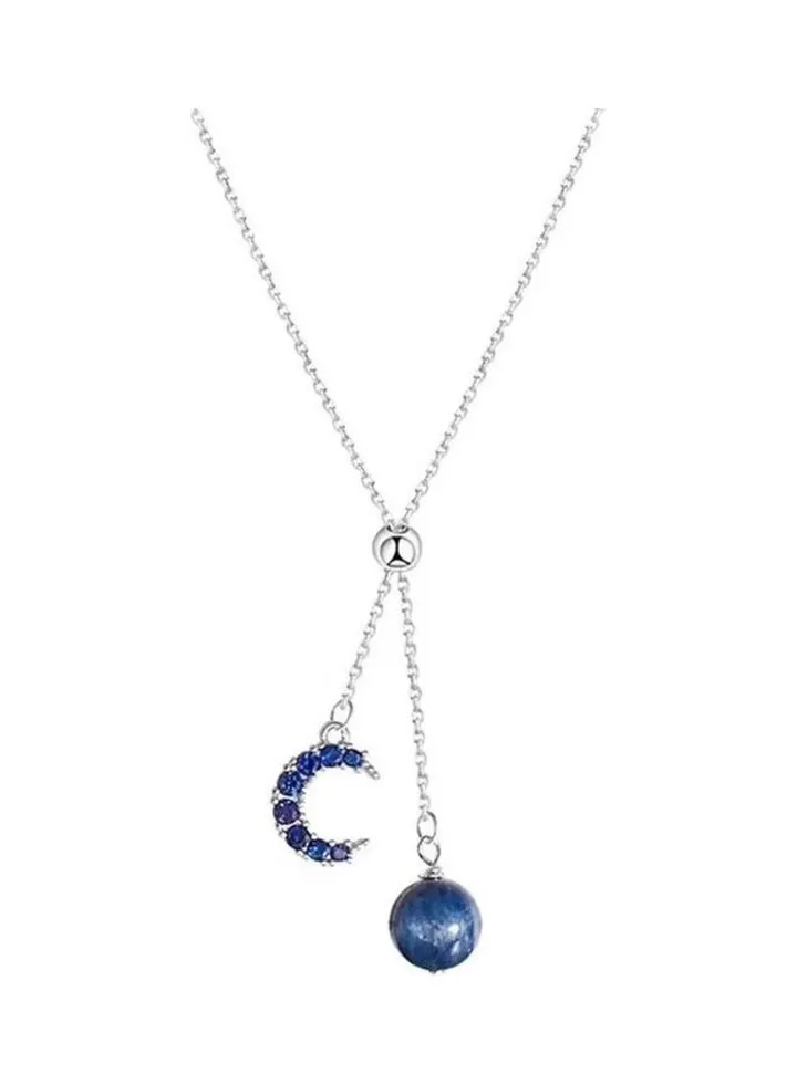 S925 Sterling Silver Crystal Studded Pendant Necklace